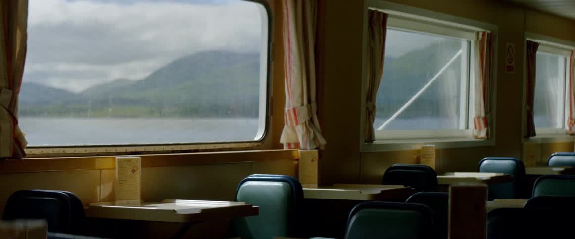 A ship with a dining hall