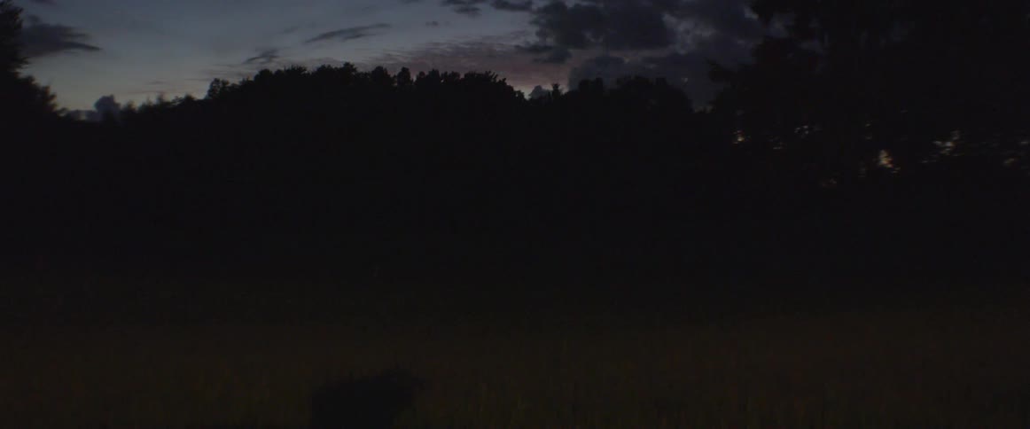 The sun sets behind a hill