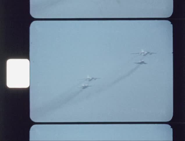 Military jets fly through the air