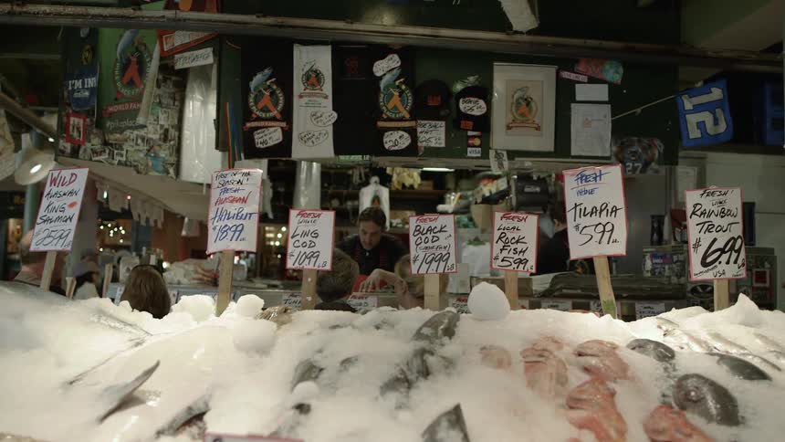 Ice keeps fresh fish cold at the fish market