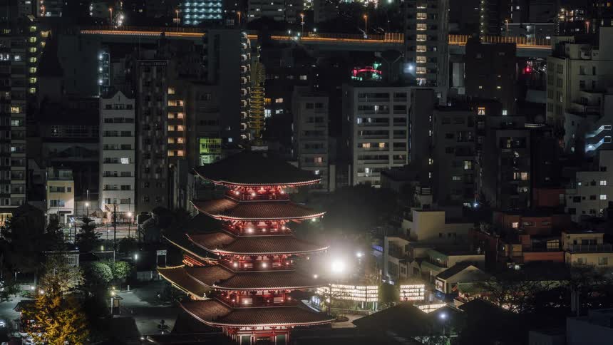 City lights illuminate the night sky