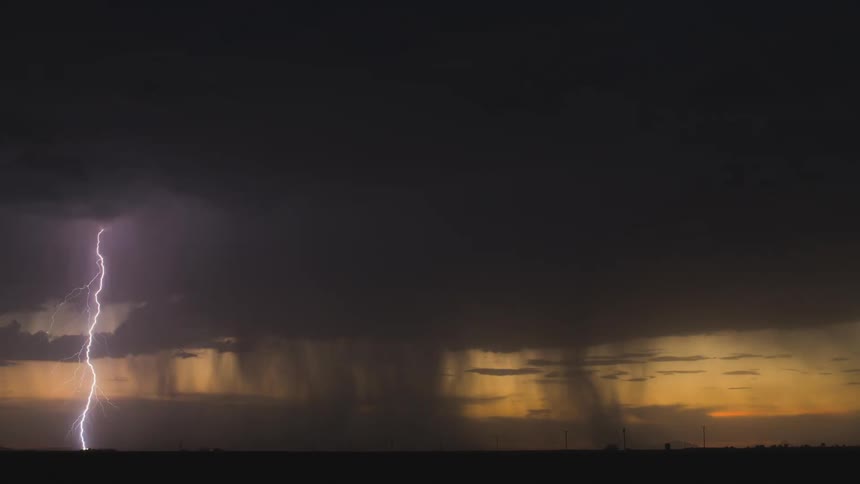 Lightning flashing in the clouds