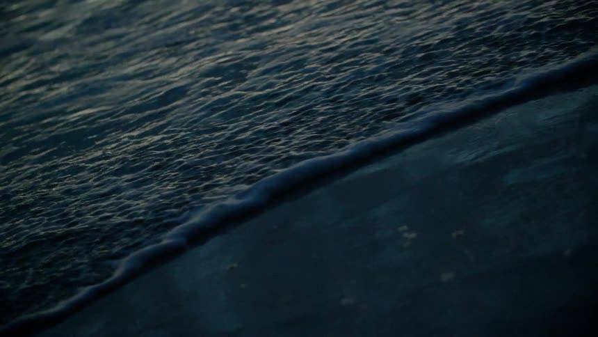 The tide washes ashore