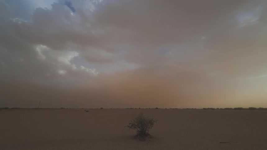 A dust storm approaches