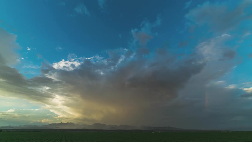 Clouds are rolling across the sky