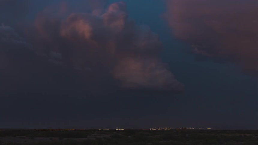 Clouds are rolling across the sky