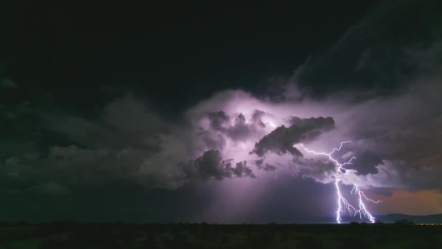 Lightning Storm at Night