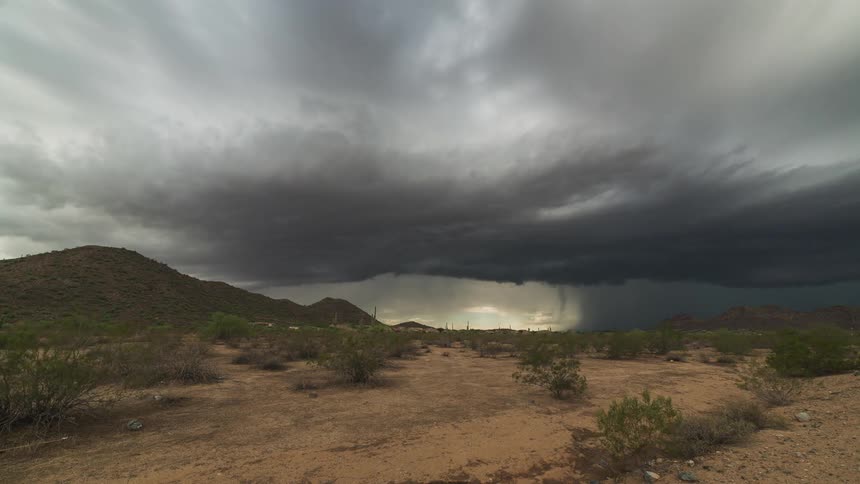 Clouds are rolling across the sky