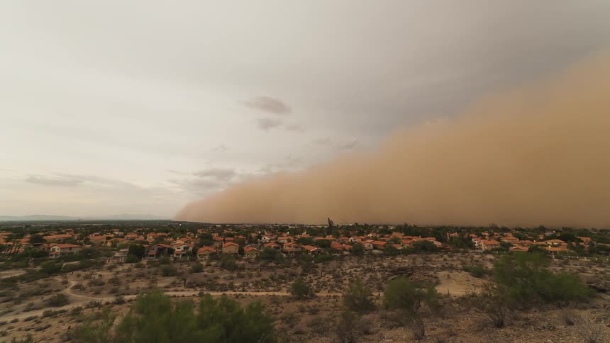 A dust storm is rolling in