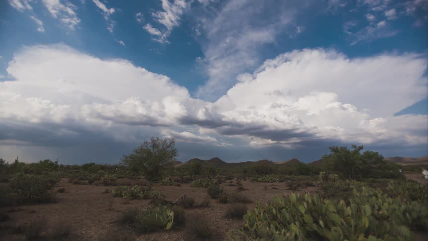 Clouds are rolling across the sky