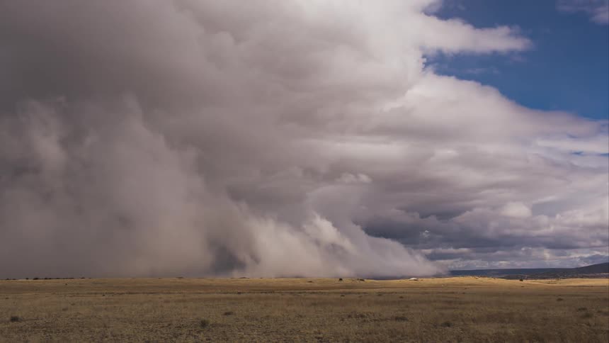 Clouds are rolling across the sky