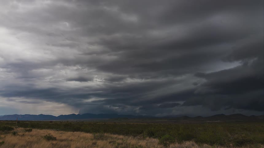 Clouds are rolling across the sky
