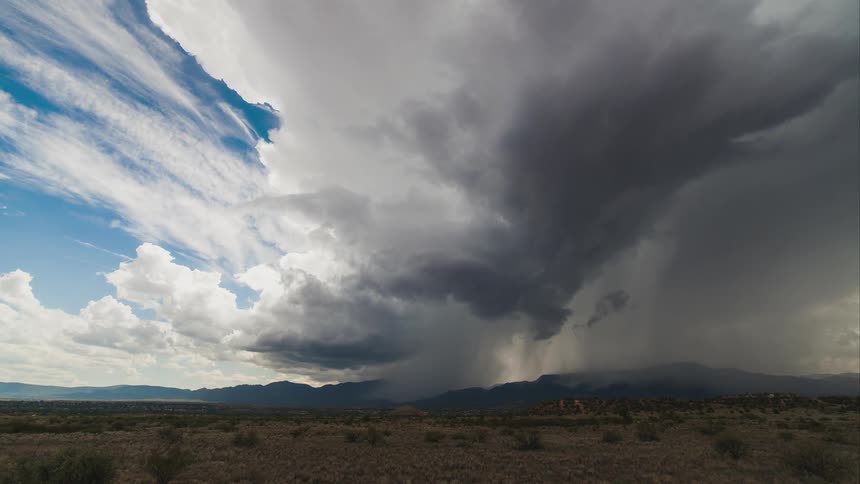 Clouds are rolling across the sky