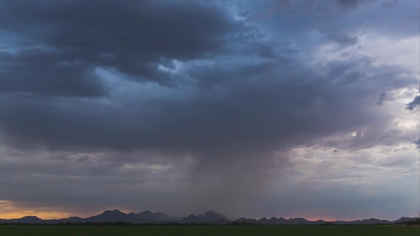 Clouds are rolling across the sky