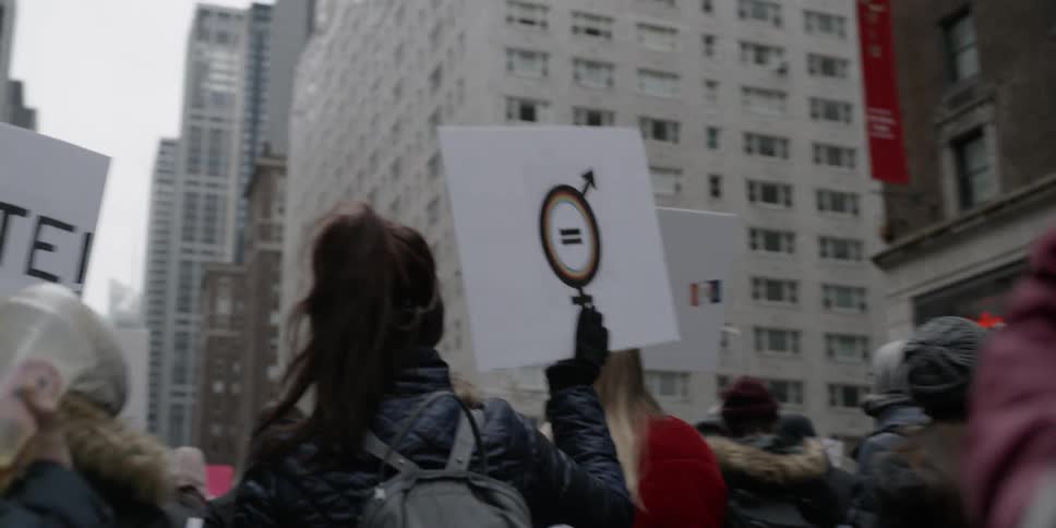 Protesters march on the street