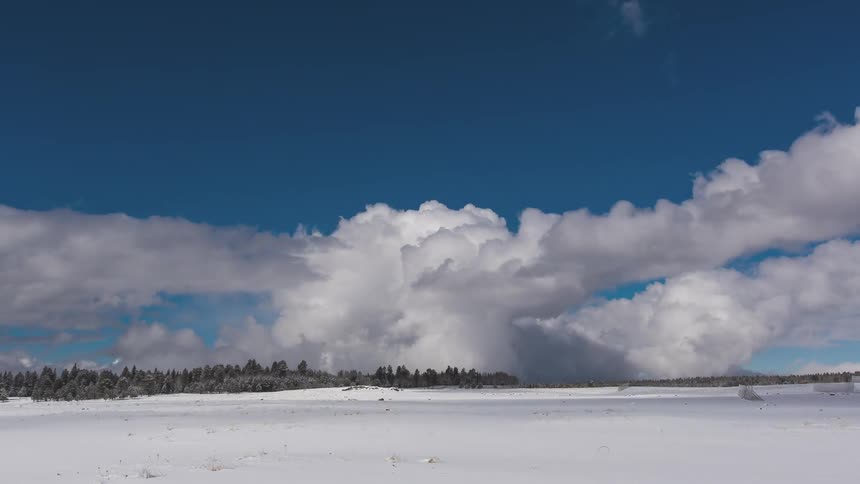 Clouds on a bright winter day