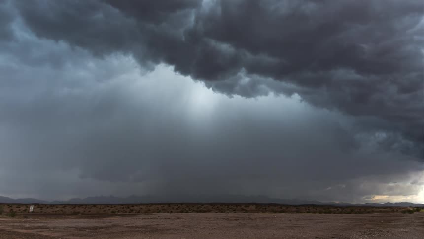 Clouds are rolling across the sky