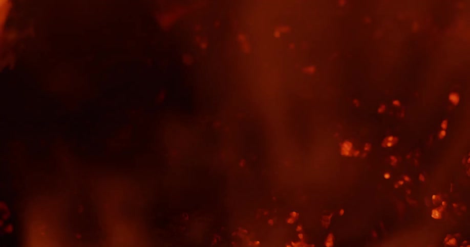 A fire burns