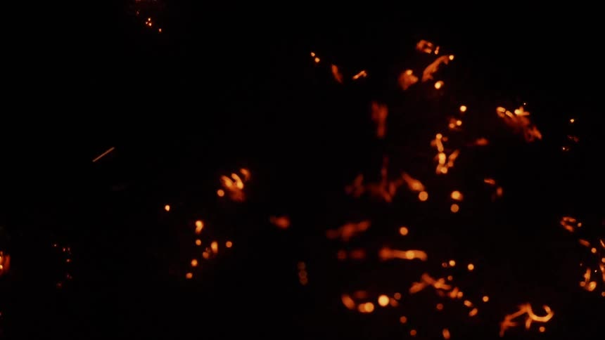 Red lava moves and bubbles slowly
