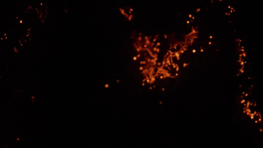 A fire begins to spread