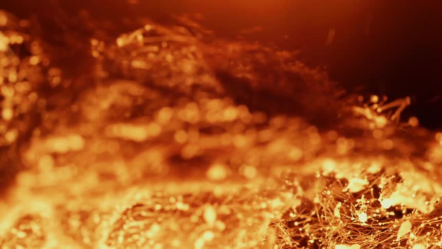 Fibers bounce while on fire