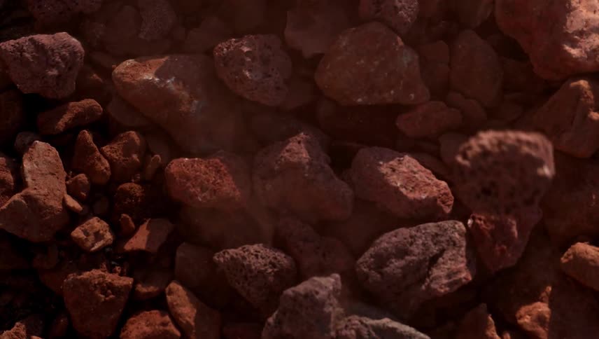 Rocks fall into a pile