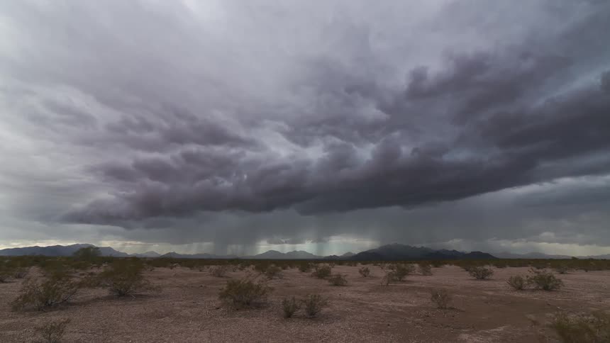 Clouds are rolling across the sky