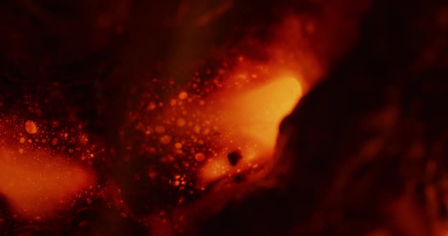 Hot lava bubbles in the dark