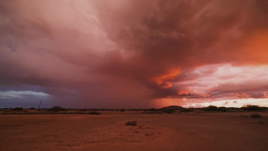 Clouds are rolling across the sky