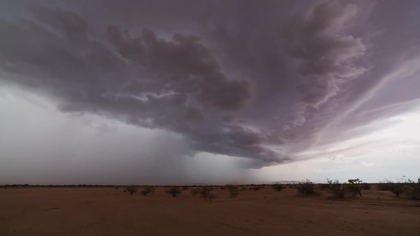Clouds are rolling across the sky