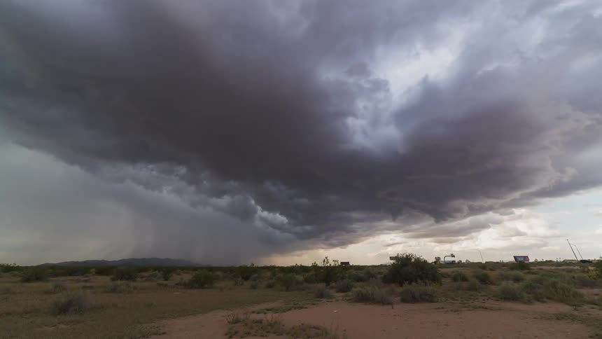Clouds are rolling across the sky