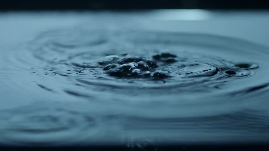 The water splashes and moves around