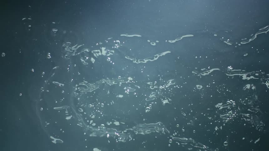Bubbles and ripples on the water's surface