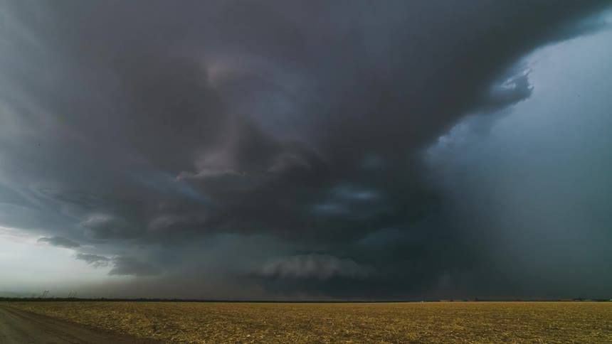 Clouds are rolling across the sky