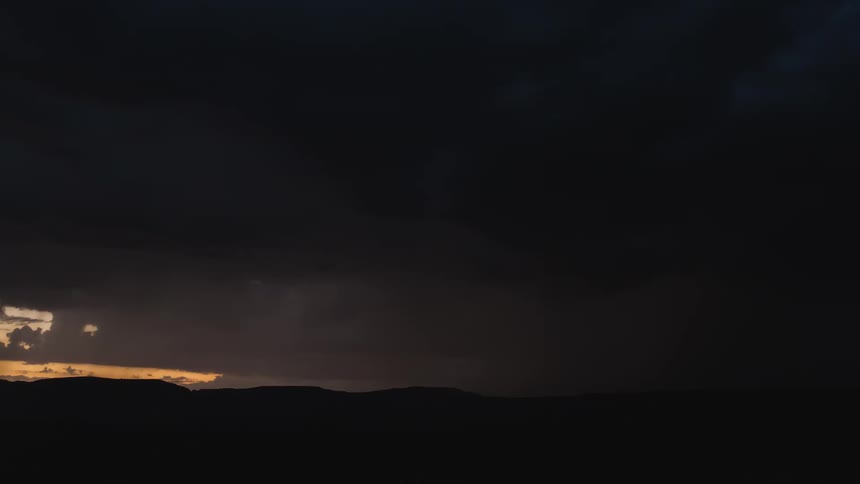 Clouds are rolling across the sky