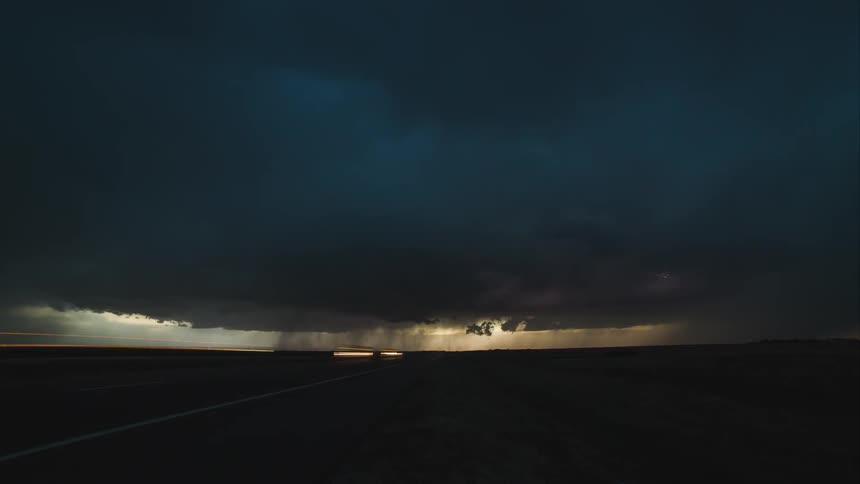 Clouds are rolling across the sky