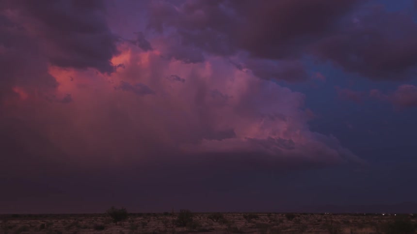 Clouds are rolling across the sky