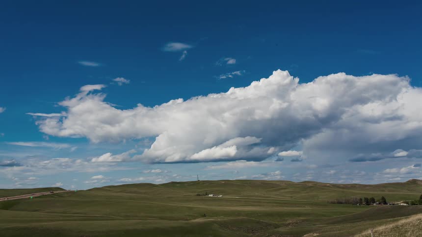 Clouds are rolling across the sky