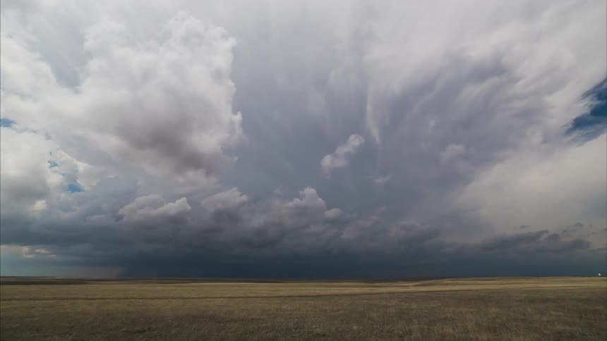 Clouds are rolling across the sky