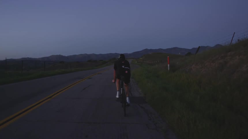 A person riding a bike