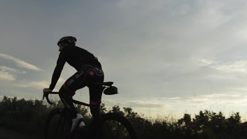A person riding a bike