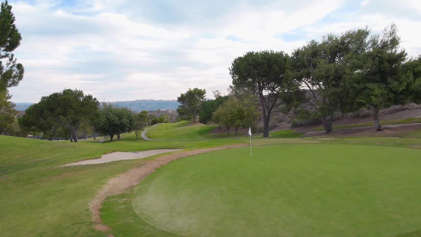 A park containing a golf course