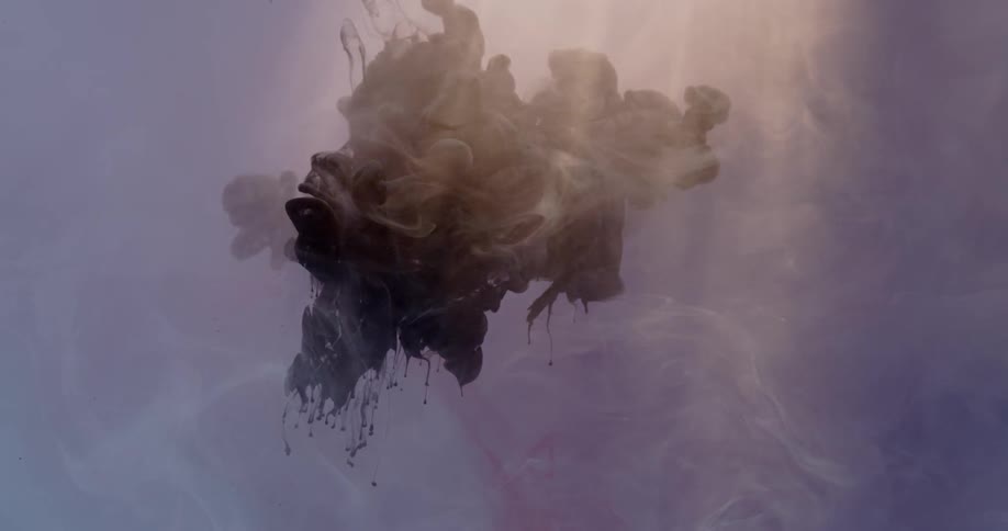 Black liquid expands in water