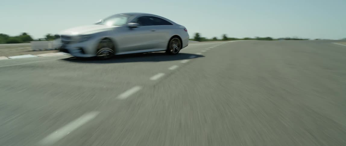 Car exits off a road quickly