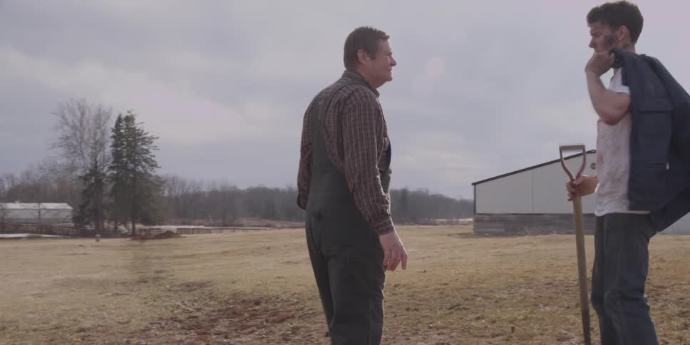 A man is walking toward his worker