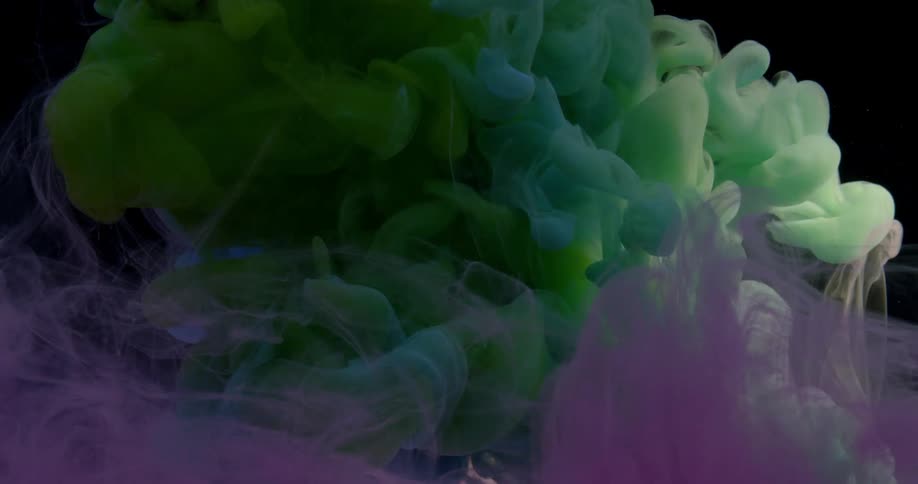 Colored foam expands and grows