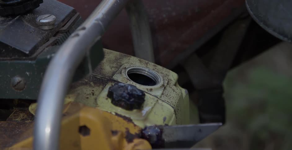 Liquid is poured into a tank