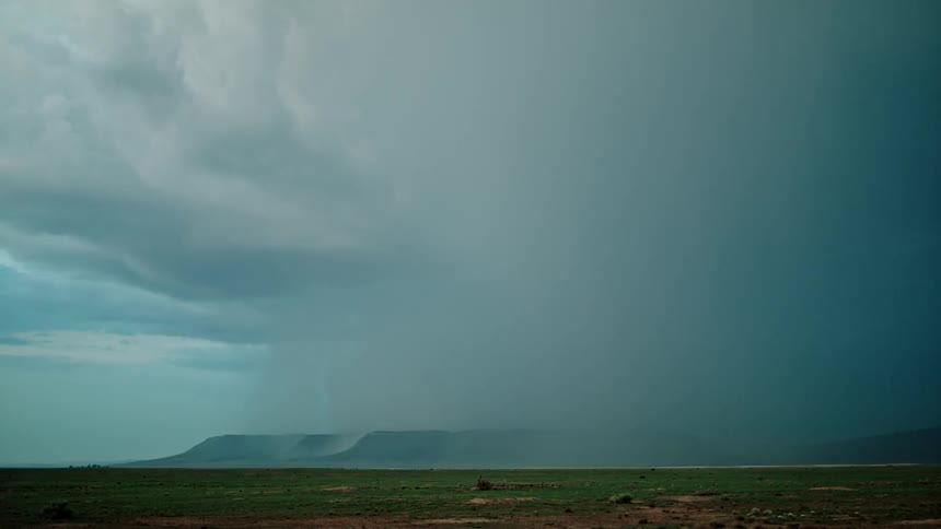 Lightning flashes during a storm