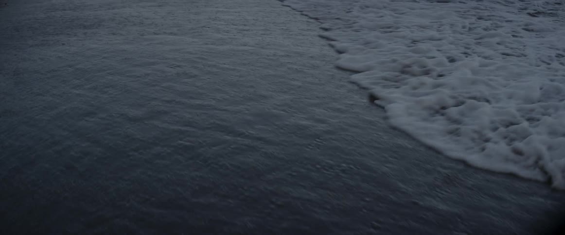 Ocean waves at night