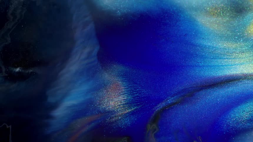 Blues flow and shimmer as they blend
